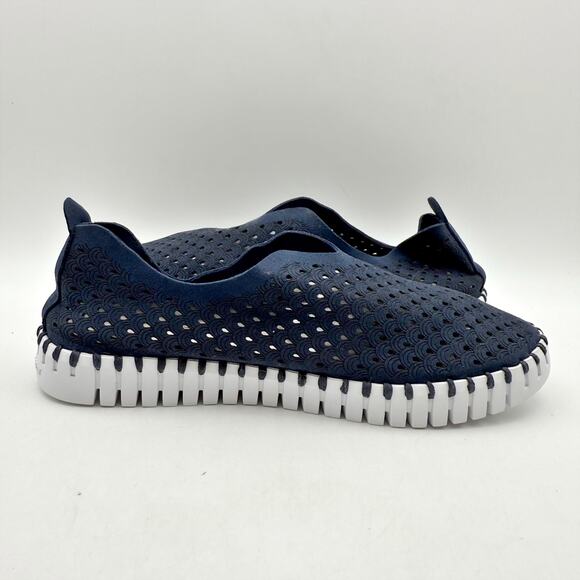 IIse Jacobsen Tulip 139 Slip-On Loafer US 9 EU 39 Dark Blue Indigo Cushioned GUC - Picture 4 of 14